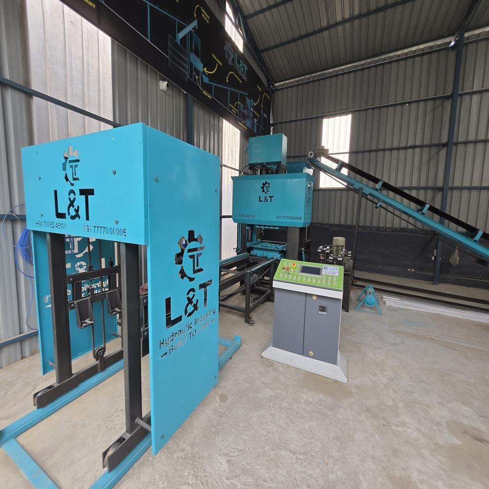 Automatic Fly Ash Brick Making Machine- 10 Cavity - Color: Green And Black