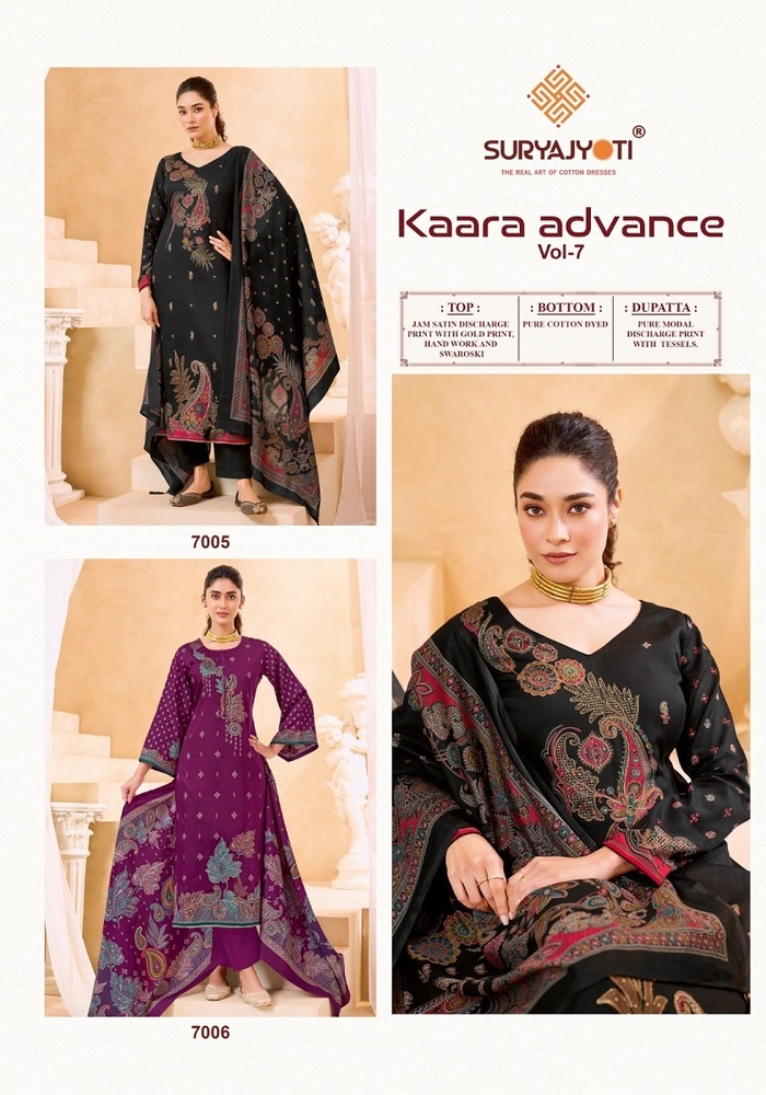 Suryajyoti Kaara Advance Vol-7  Dress Material
