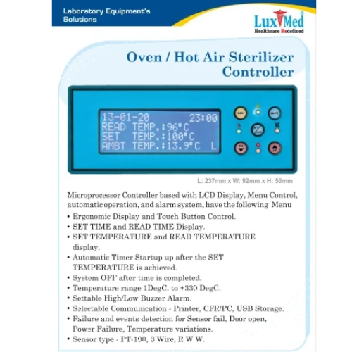 Oven Hot Air Sterilizer Microcontroller Board - Color: Blue