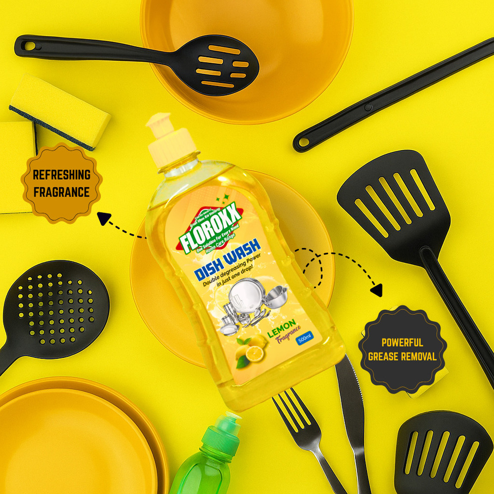 500ml Lemon Dish Wash Liquid - Application: For Cleaning