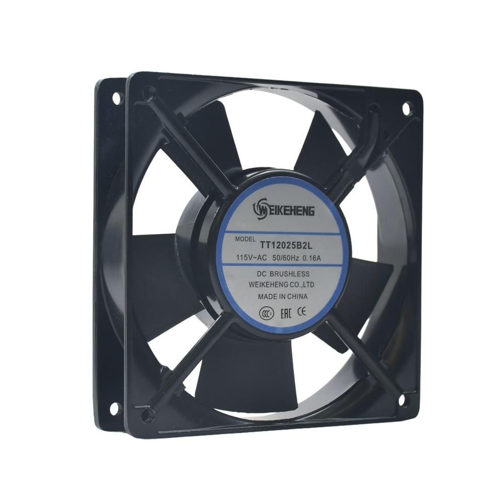 WEIKENHENG TT12025B2L 115V AC 0.16A Server Chassis Ball Bearing 3000rpm Axial Cooling Fan 