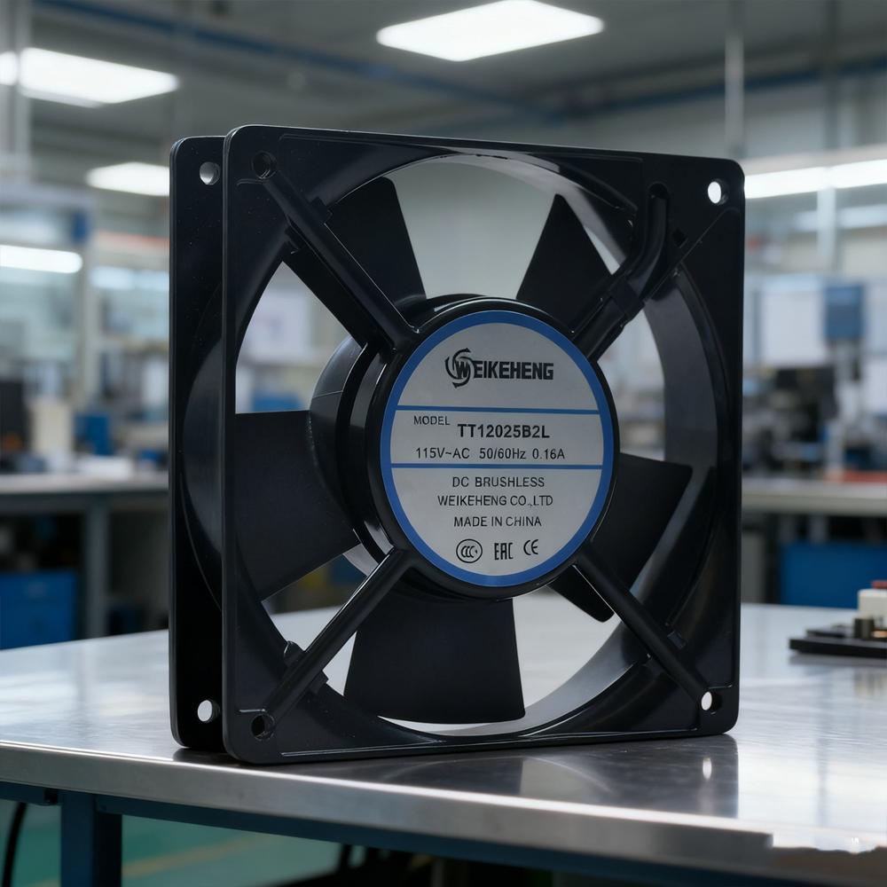 WEIKENHENG TT12025B2L 115V AC 0.16A Server Chassis Ball Bearing 3000rpm Axial Cooling Fan 