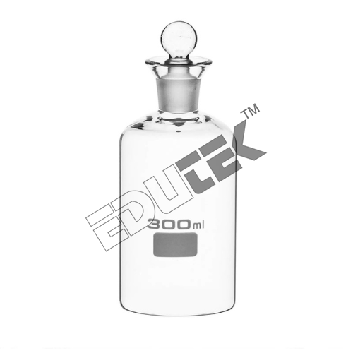 Bod Bottle - Pyrex Glass, 300ml Capacity, Blue Color, Glass Stopper | Ideal For Laboratory Applications & Sample Preparation