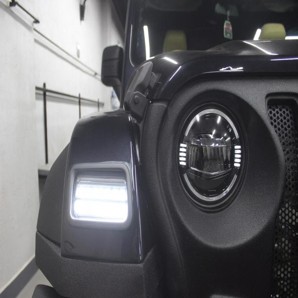 K D Front Fender DRL LED With Matrix Indicator Light For Mahindra Thar (2020-Onwards) SET