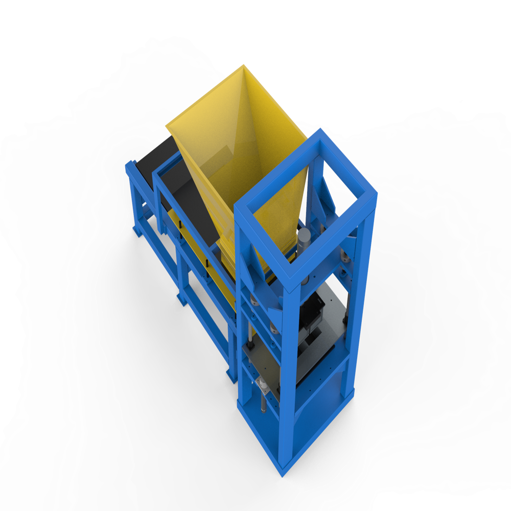 Cement Bricks Making Machine - Color: Green Paint Coated