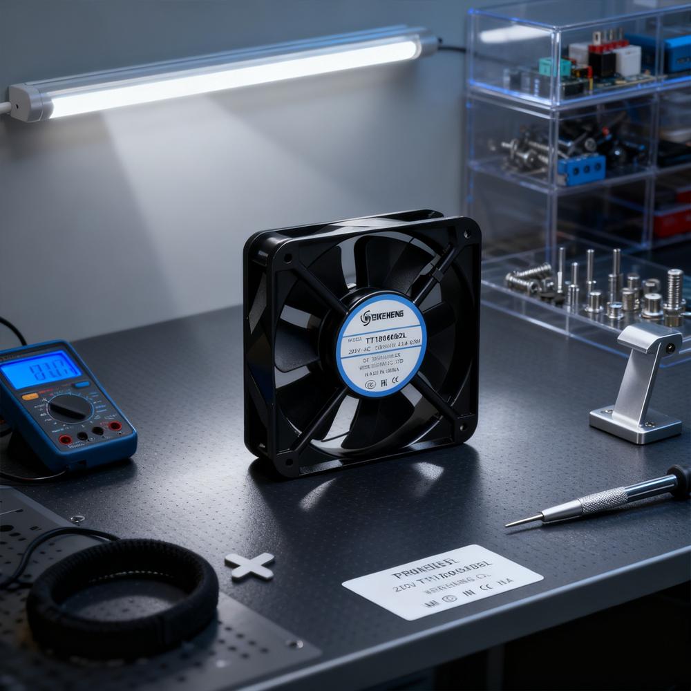WEIKENHENG TT18060B2L 220V 65W 12038mm Wall Mounted Ball Bearing Axial Cooling Fan 