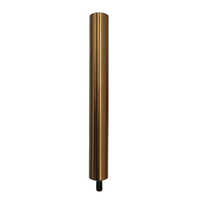 4 Inch Gold Round Pipe Handle - Application: Doors / Cabinets / Windows