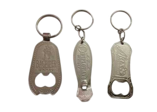Metal Opener Keychains - Color: Silver