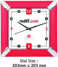 Office Wall Clock - Color: Red