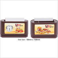 Table Clock With Note Pad Holder