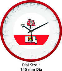 Promotional Wall Clock - Color: Red