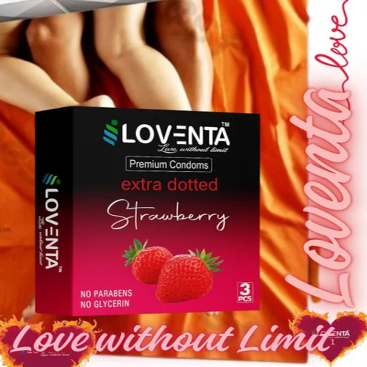 Dotted Condom - Flavor: Chocolate/ Strawberry/ Banana/ Jasmin /Vanilla.