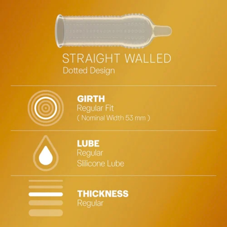 Dotted Condom - Flavor: Chocolate/ Strawberry/ Banana/ Jasmin /Vanilla.