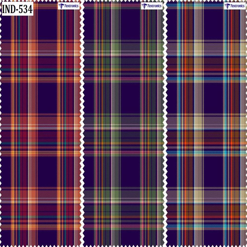 Yarn Dyed Twill Checks Fabrics - Attributes: Washable