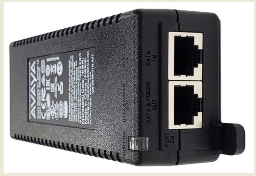 Avaya IP Phone Single Port PoE Injector SPPOE-1A, Network Power Adapter