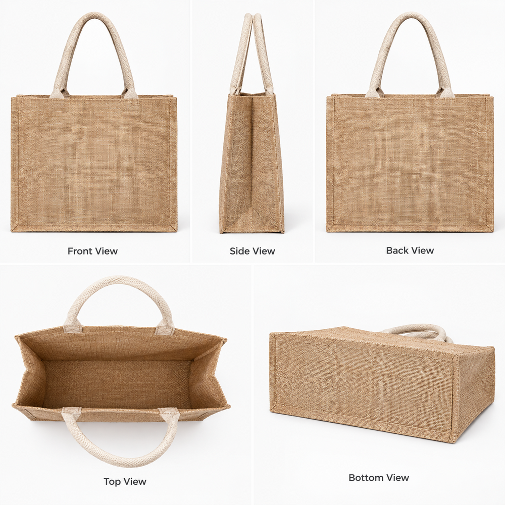 Jute Bag - Color: Natural Brown Or As Requested