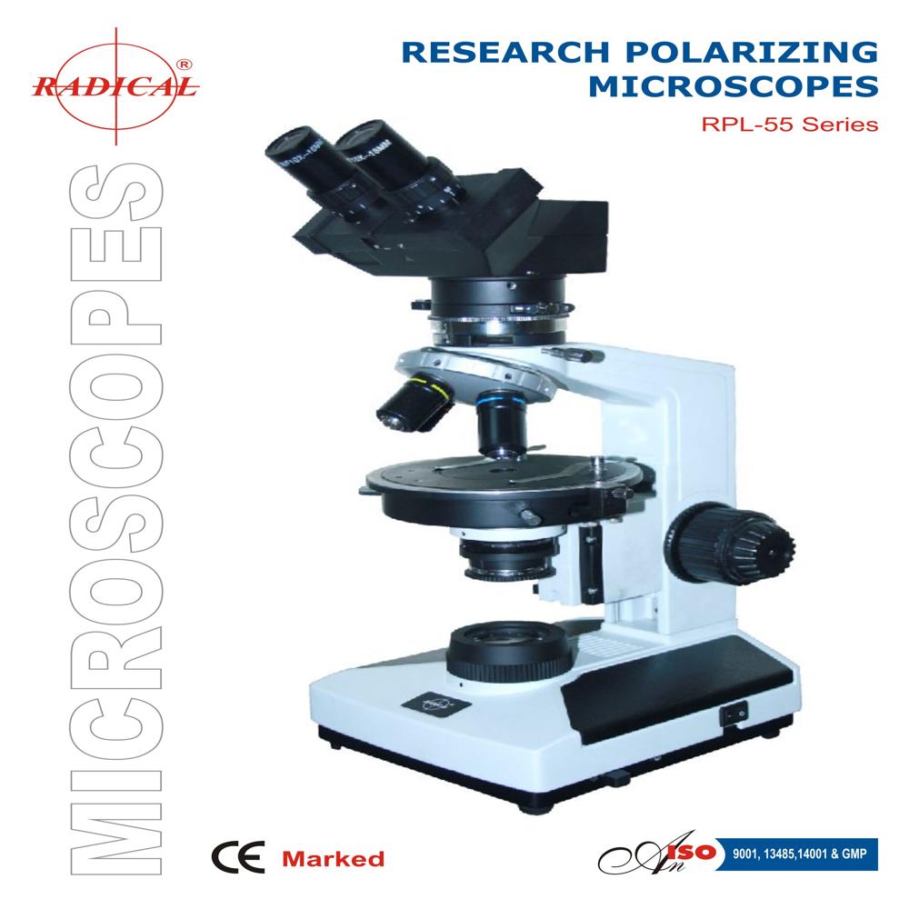 Binocular Polarizing Microscope Rpl-55b - Application: Study Of Rock And Minerals