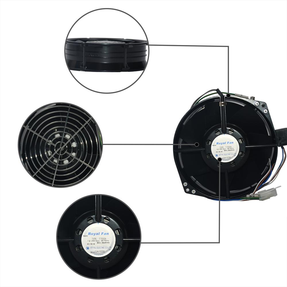 ROYAL FAN T755DX 200V AC 43/40W 50/60HZ 12038mm Industrial Metal Blades Electric Power Axial Cooling Fan