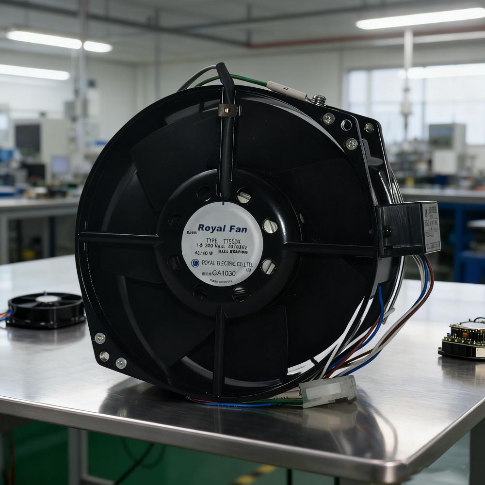 ROYAL FAN T755DX 200V AC 43/40W 50/60HZ 12038mm Industrial Metal Blades Electric Power Axial Cooling Fan