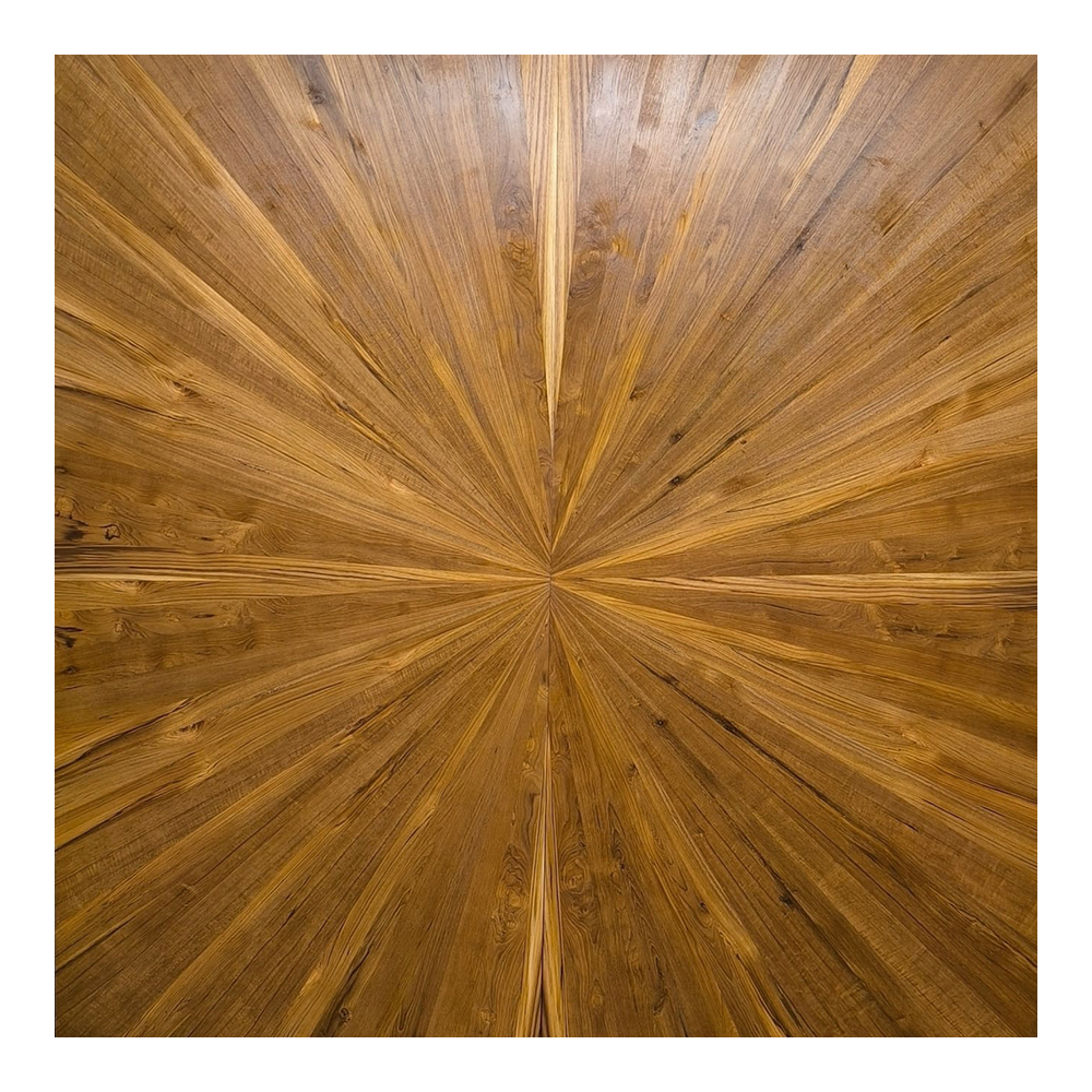 Burma Teak Half Sunrise Design Veneer