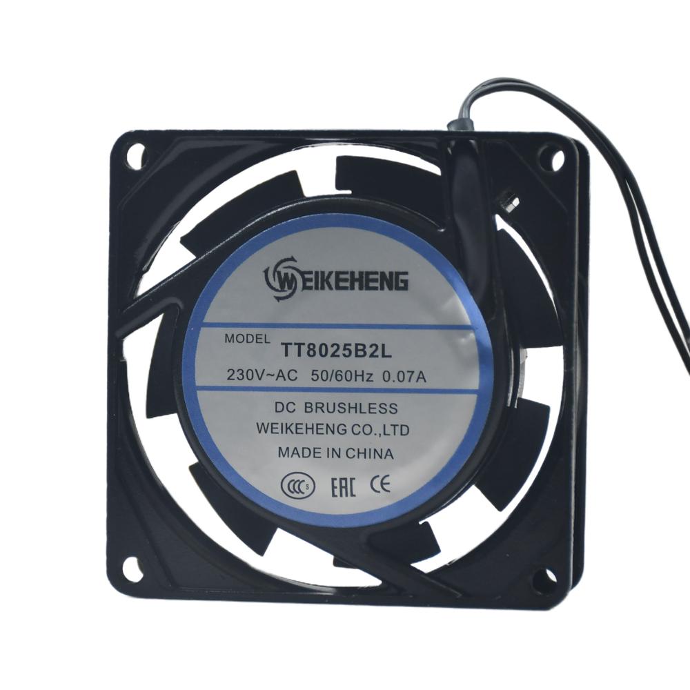 WEIKENHENG TT8025B2L 230V Cabinet Inverter Ball Bearing Plastic Blades Electric Power Source Cooling Fan