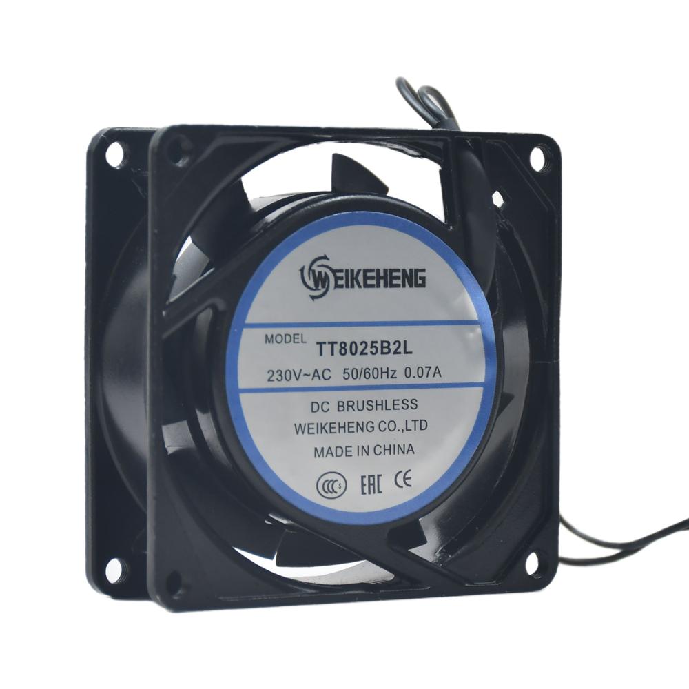 WEIKENHENG TT8025B2L 230V Cabinet Inverter Ball Bearing Plastic Blades Electric Power Source Cooling Fan