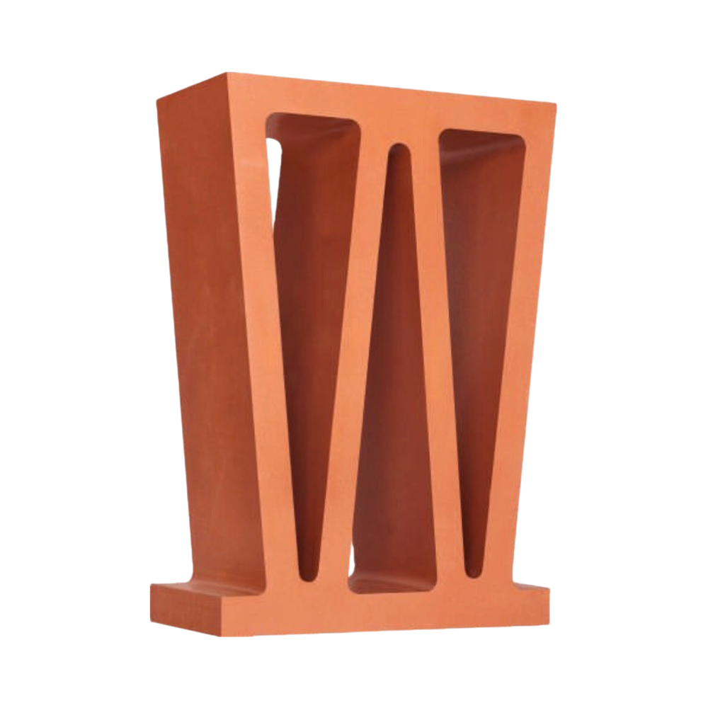 Terracotta Clay Jali - 8 X 8 X 2.5 Inch | Natural Red Finish, Durable High-quality Clay, Perfect For Decorative Elements And Ventilation Points