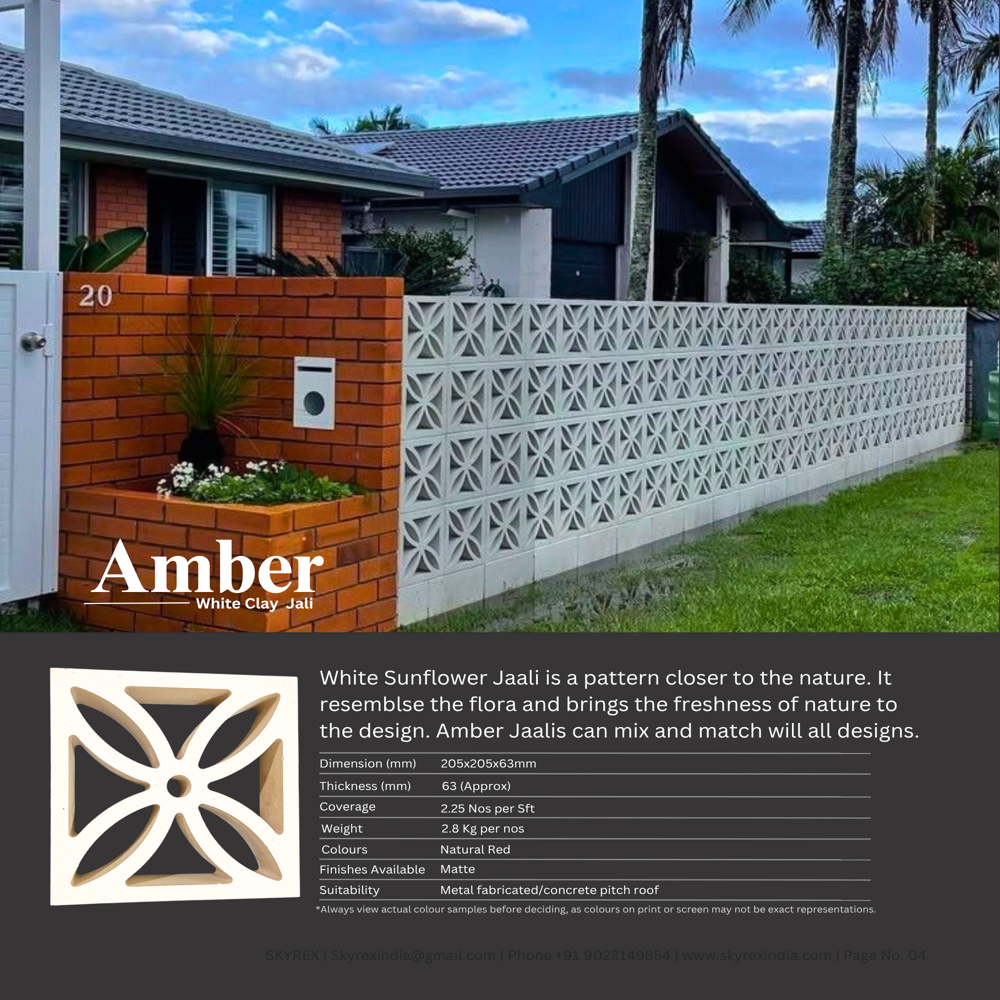 Terracotta jali white color 