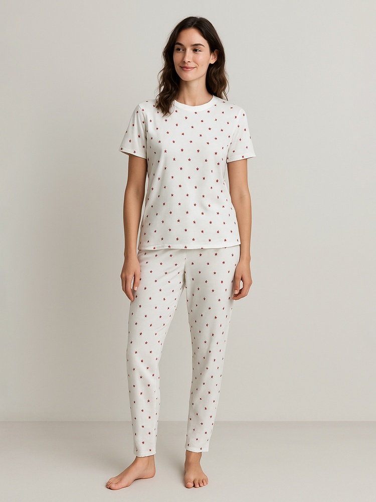 Ladies Printed Pyjama Set