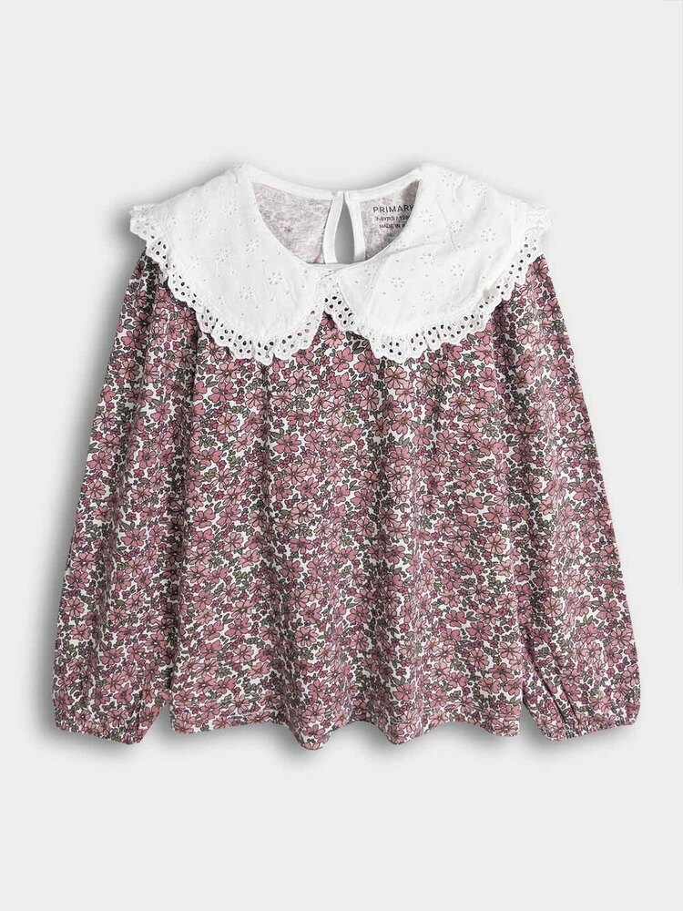 Girls Crpchet Collar Top