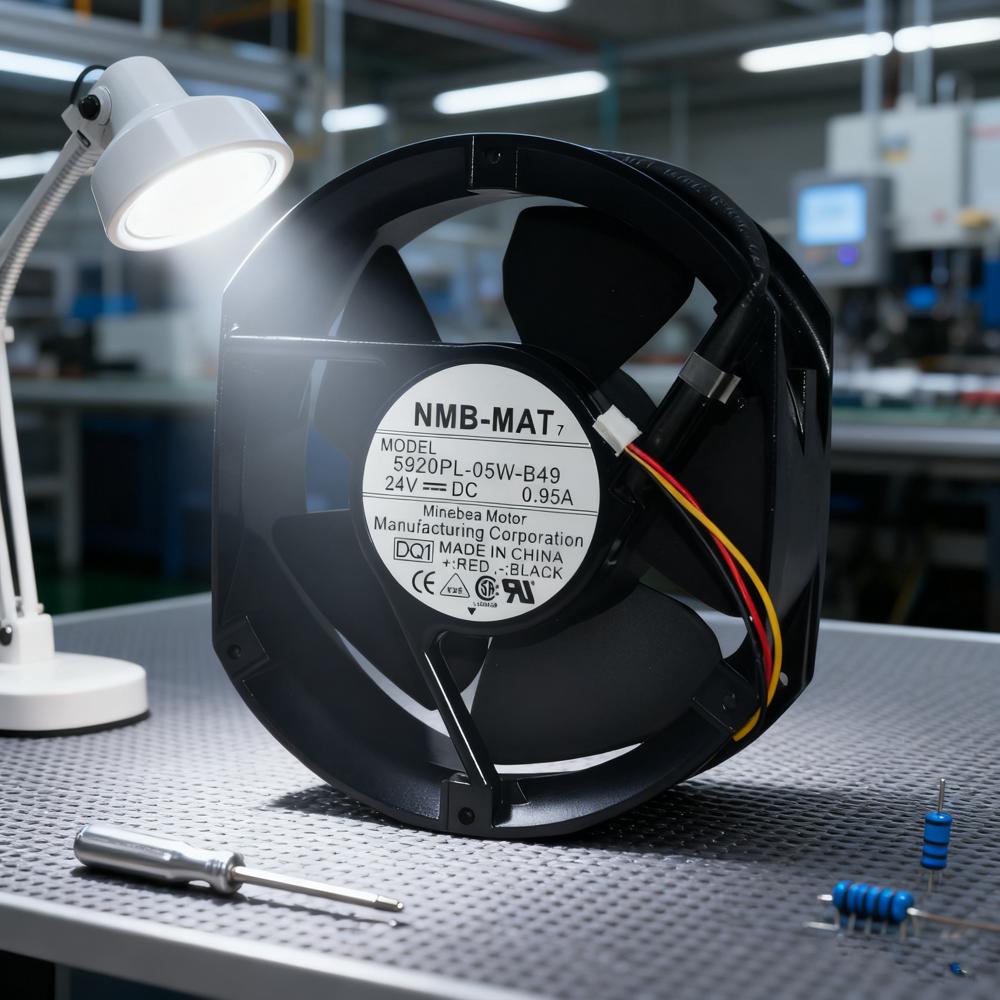 NMB MAT 5920PL-05W-B49 24V DC 0.95A 12038mm Ball Electric Power Source Industrial Axial Cooling Fan