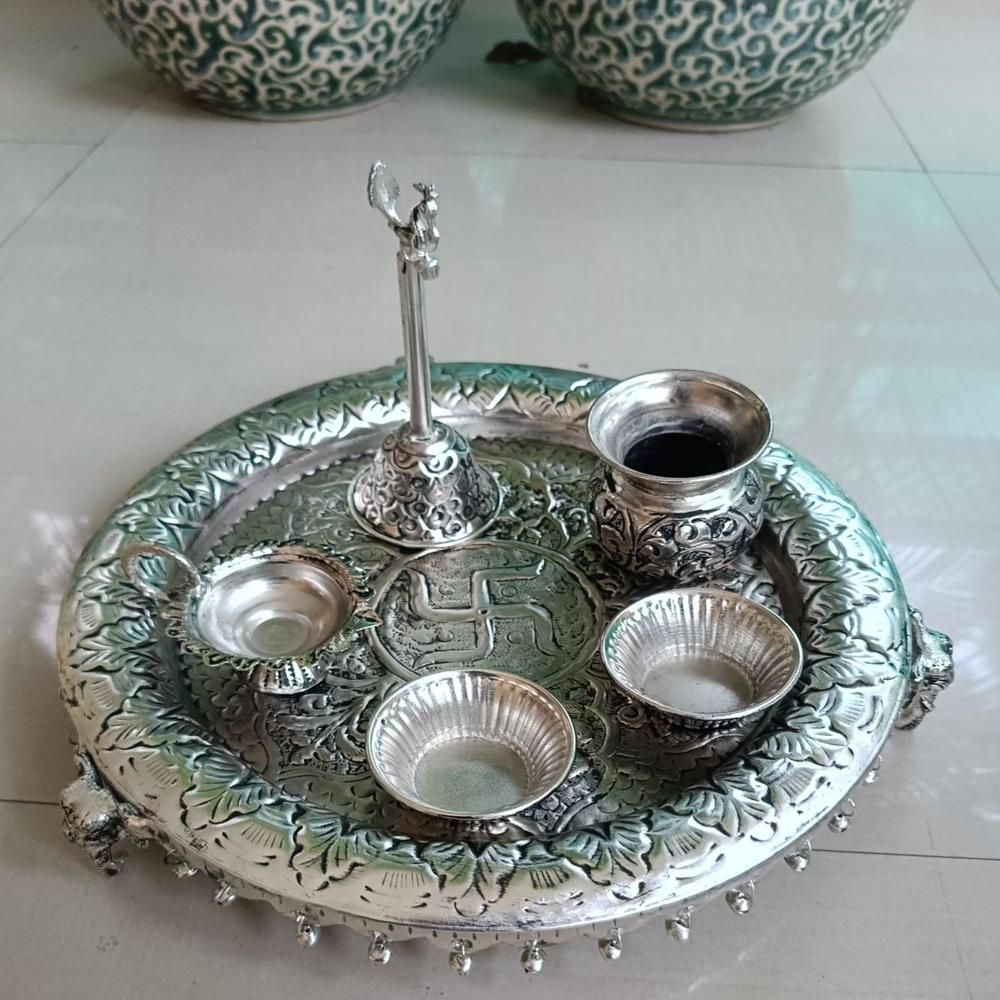 Antique Ghunghroo pooja thali elephant model