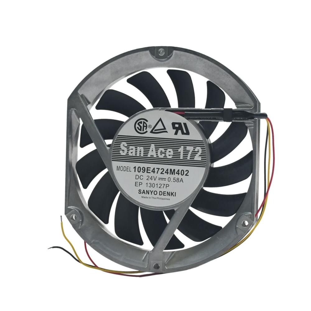 SANACE 109E4724M402 24V 0.58A 17251mm Ball Bearing Plastic Axial Flow Cooling Fan