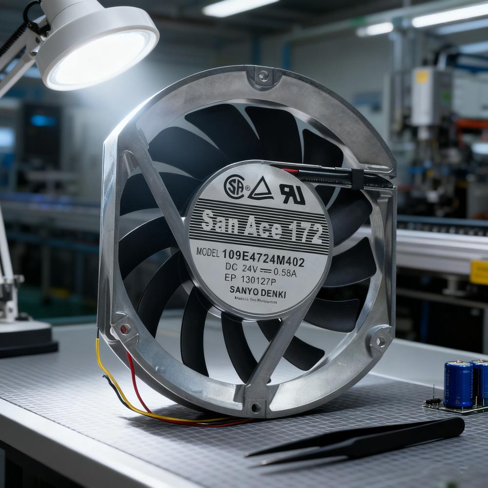 SANACE 109E4724M402 24V 0.58A 17251mm Ball Bearing Plastic Axial Flow Cooling Fan