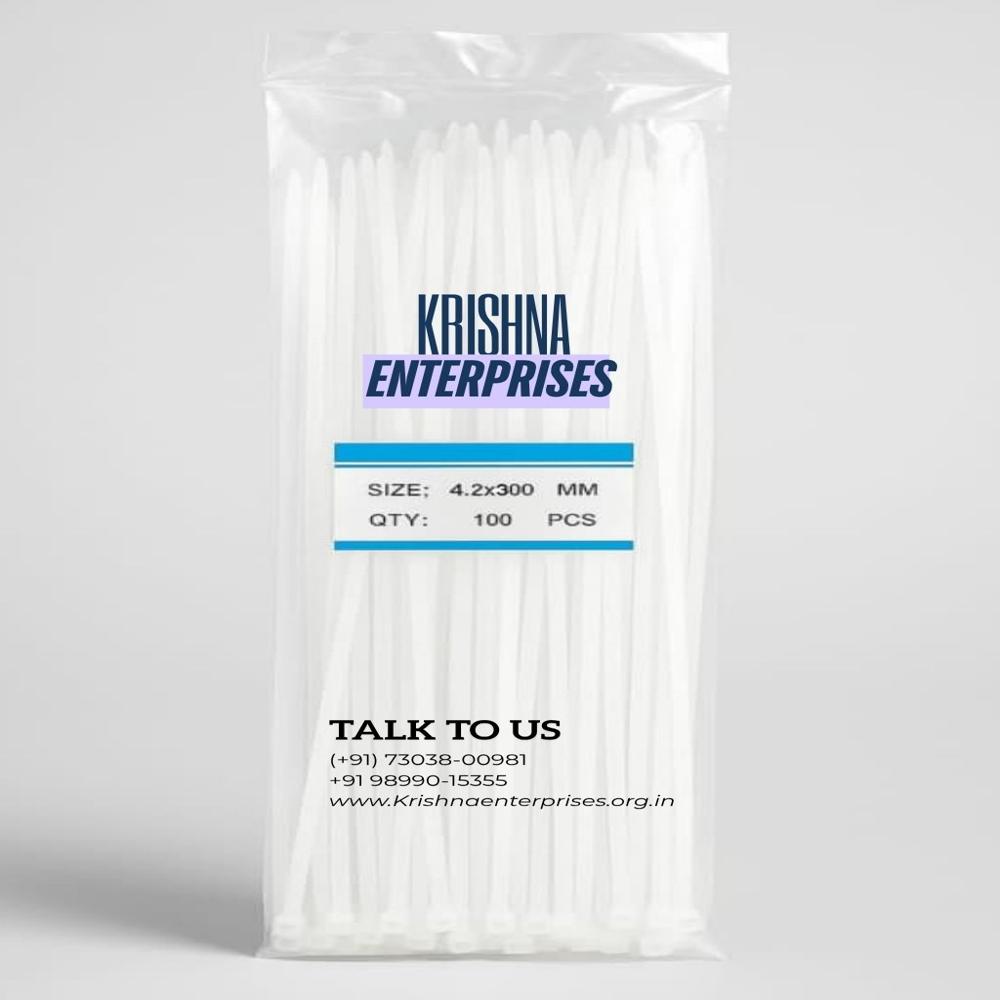 Self Locking Nylon Cable Tie - Color: White
