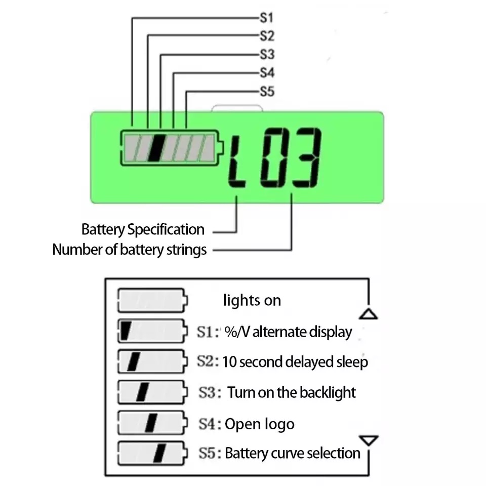 Battery Voltage Meter - Color: Black