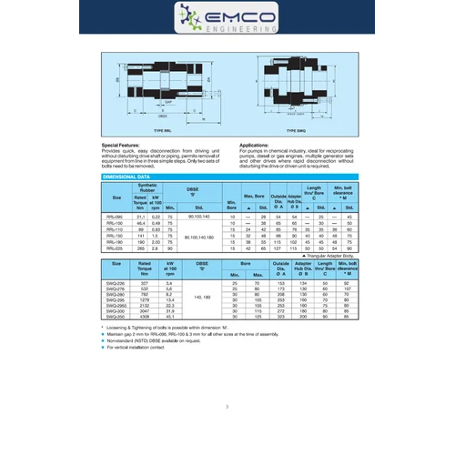 Lovejoy Jaw Flex Coupling - Application: Industrial