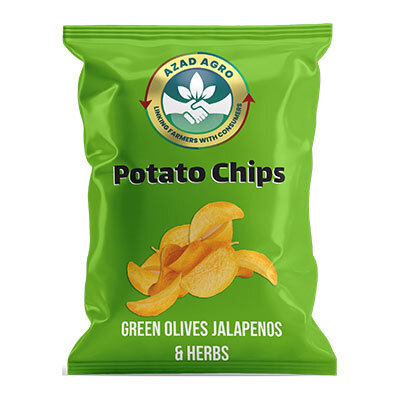 Green Olives Jalapenos And Herbs Potato Chips - Packaging Size: 25G