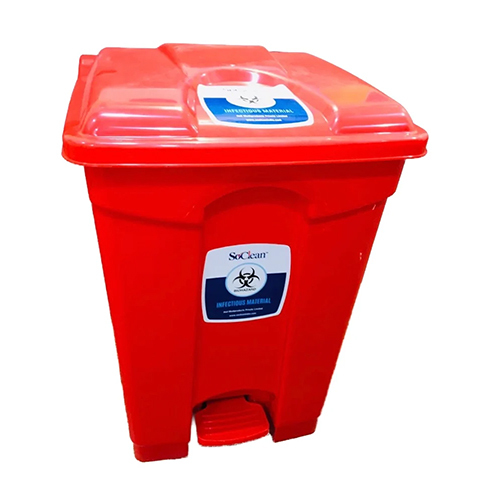 Red Plastic Dustbin