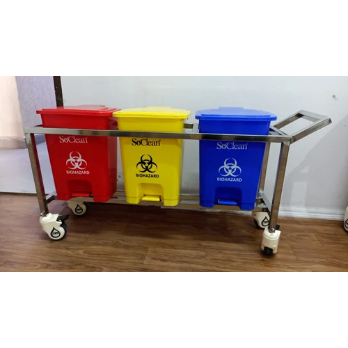 Dust Bin Trolley 10ltrs - Application: Hospital & Clinic