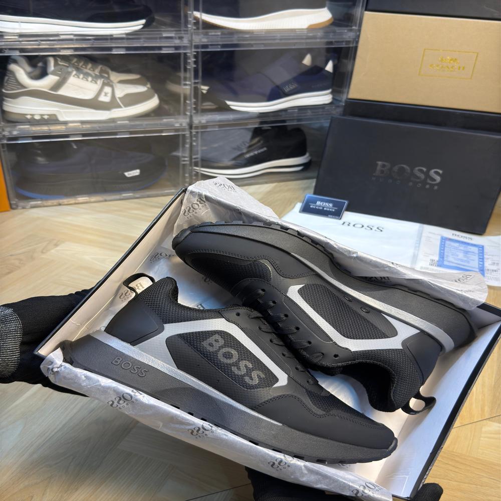 HUGO BOSS BLACK Leather Low top sneaker