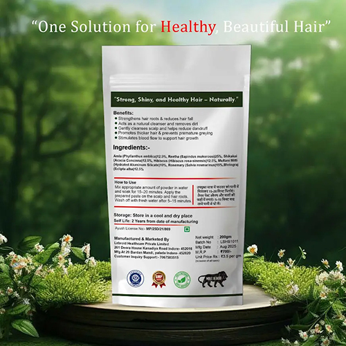  Lebrostone Amla Reetha Shikakai Rosemary Hibiscus Bhringraj MultaniMitti Dry Shampoo Powder (200g)