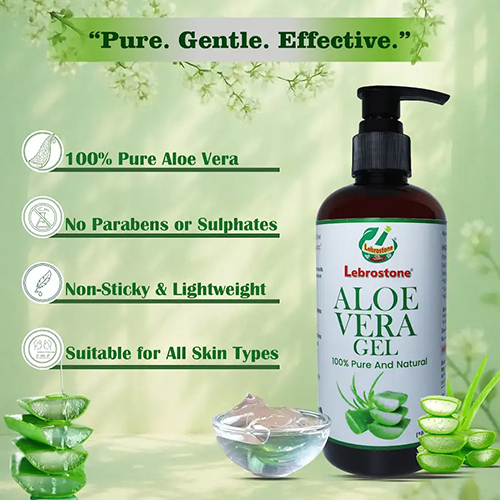 Lebrostone Aloe Vera Gel For Face, Skin & Hair | Pure & Natural  Moisturizing, Soothing & Cooling Gel | Helps In Acne & Skin Care at 229.95  INR in Indore | Lebroid Healthcare Private Limited