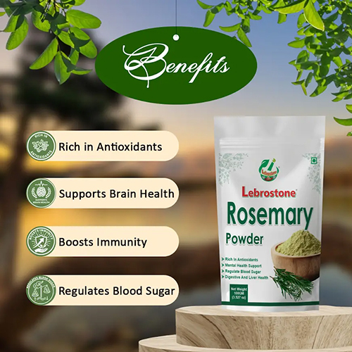 Lebrostone Rosemary Powder Herbal Scalp & Hair Care | Growth Support, Dandruff Care, Shine (100g)