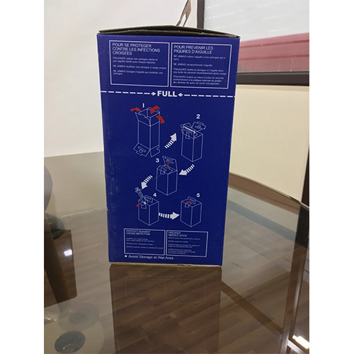 Sharp Safety Cardboard Box - Color: Blue