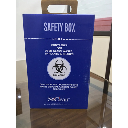 Sharp Safety Cardboard Box - Color: Blue