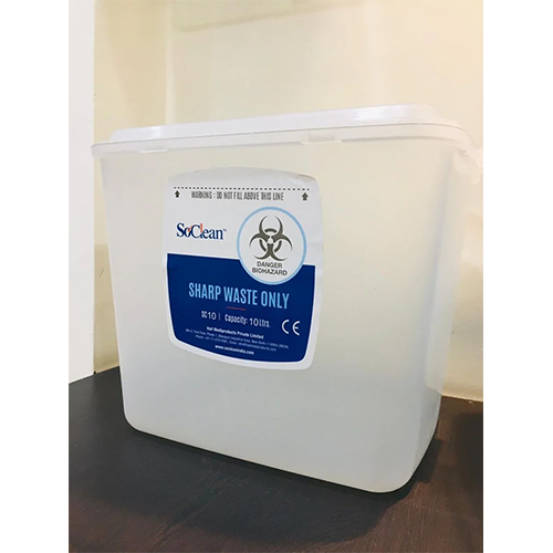 Disposable Sharp Container - Capacity: 6.5 Ltr