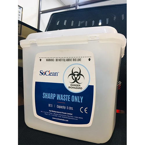 Disposable Sharp Container - Capacity: 6.5 Ltr
