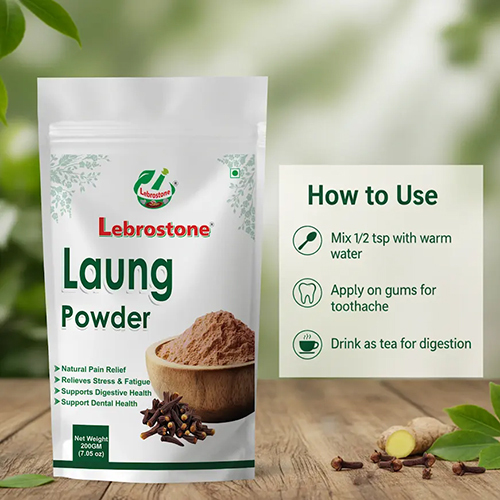 Lebrostone Laung (Clove) Powder | Ayurvedic Herbal Spice for Health & Wellness (200g)