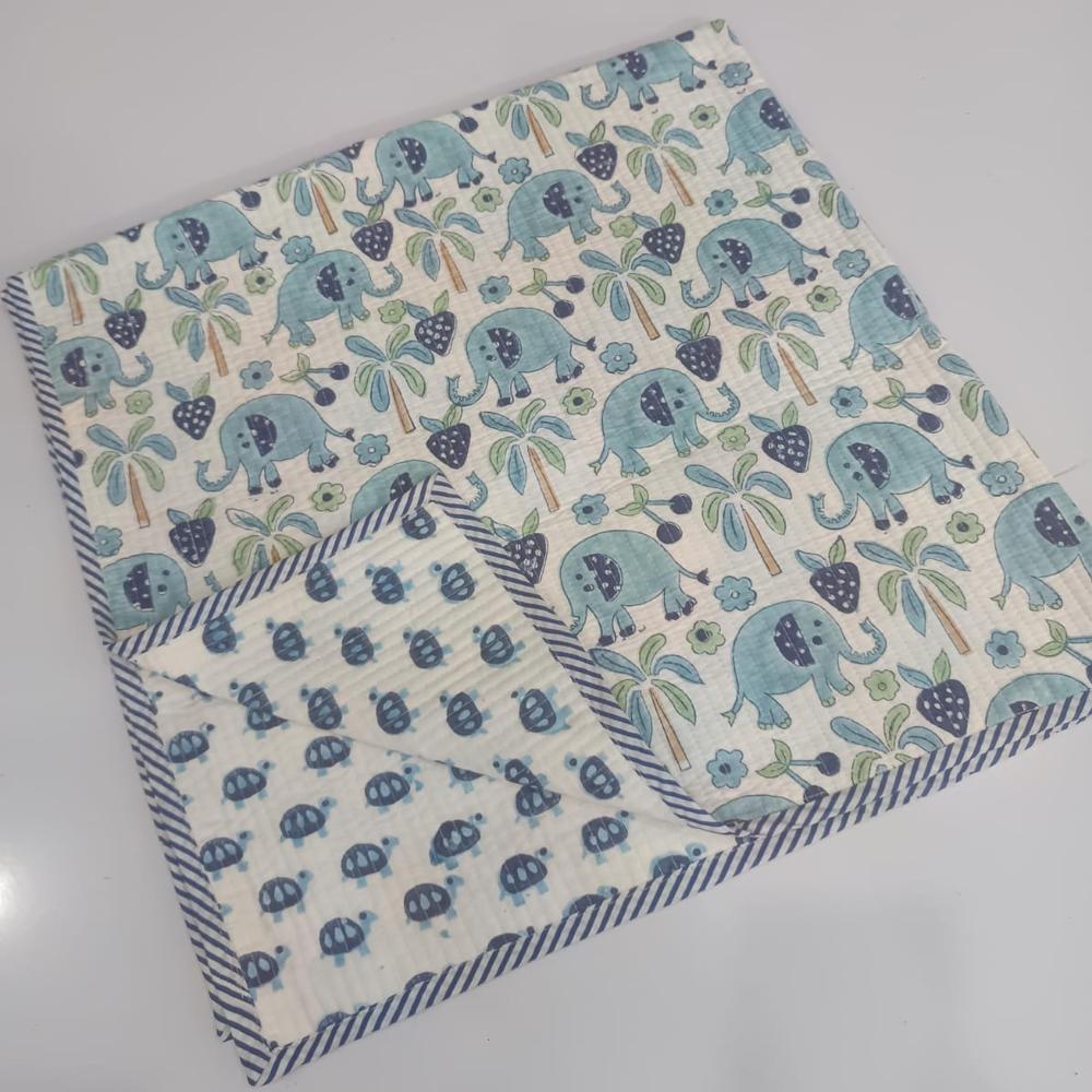 Beautiful Baby Prints Reversible Baby Quilt
